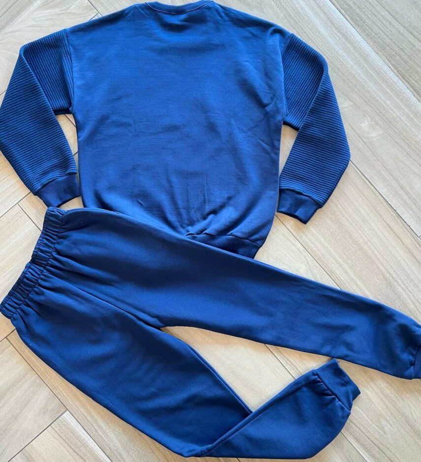 Conjunto Infantil Masculino Blusão Discory e Calça Azul Marinho Fernanda Ramos Kids