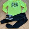 Conjunto Infantil Masculino Blusão Gamer e Calça Jogger Preta Fernanda Ramos Kids