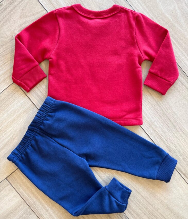 Conjunto Infantil Masculino Blusão Muito Fofo e Calça Jogger Azul Fernanda Ramos Kids