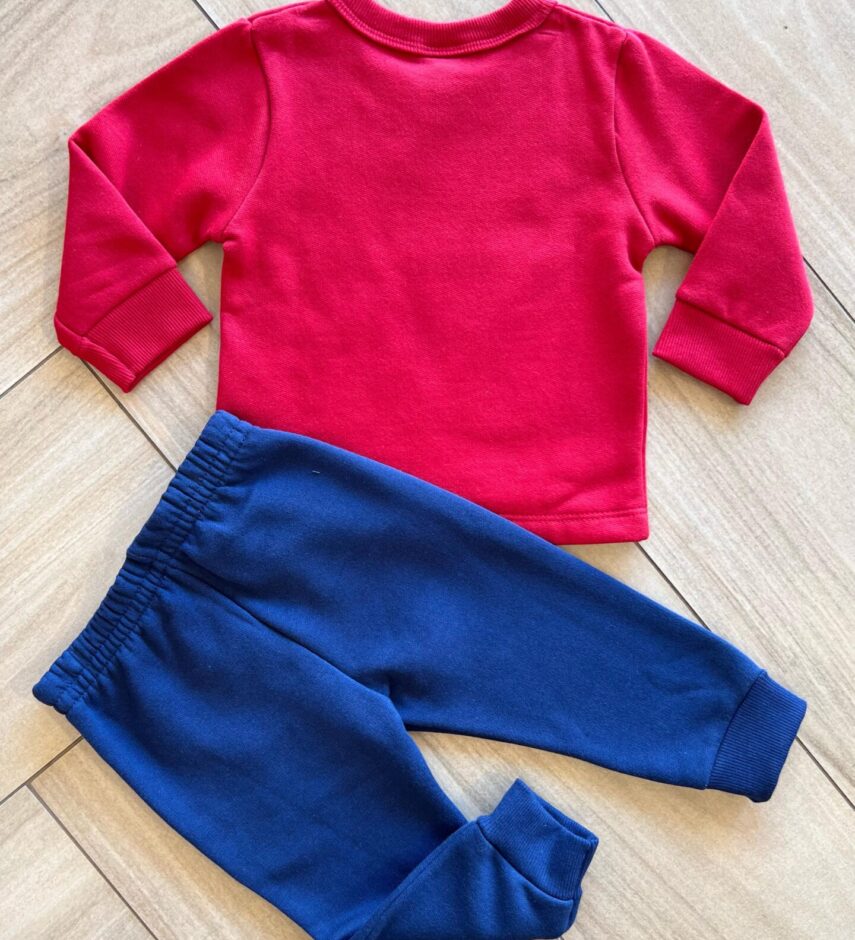 Conjunto Infantil Masculino Blusão Muito Fofo e Calça Jogger Azul Fernanda Ramos Kids