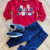 Conjunto Infantil Masculino Blusão Muito Fofo e Calça Jogger Azul Fernanda Ramos Kids