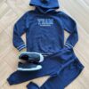 Conjunto Infantil Masculino Blusão Team Sport e Calça Azul Marinho Fernanda Ramos Kids