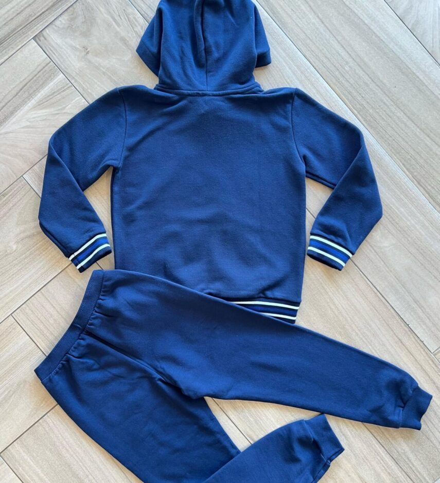 Conjunto Infantil Masculino Blusão Team Sport e Calça Azul Marinho Fernanda Ramos Kids