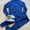 Conjunto Infantil Masculino Jaqueta com Detalhe e Calça Jogger Azul Fernanda Ramos Kids