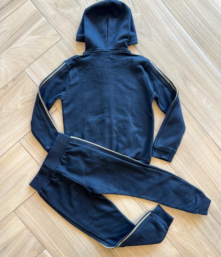 Conjunto Infantil Masculino Jaqueta e Calça Detalhe Lateral Preta Fernanda Ramos Kids