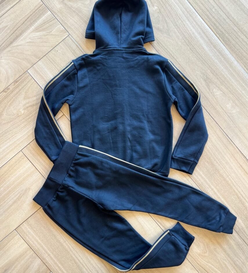 Conjunto Infantil Masculino Jaqueta e Calça Detalhe Lateral Preta Fernanda Ramos Kids