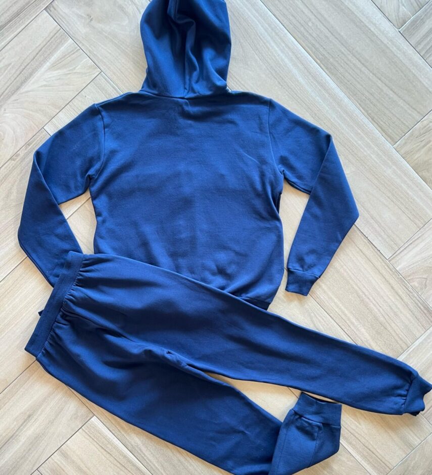 Conjunto Infantil Masculino Jaqueta e Calça Jogger Azul Marinho Fernanda Ramos Kids