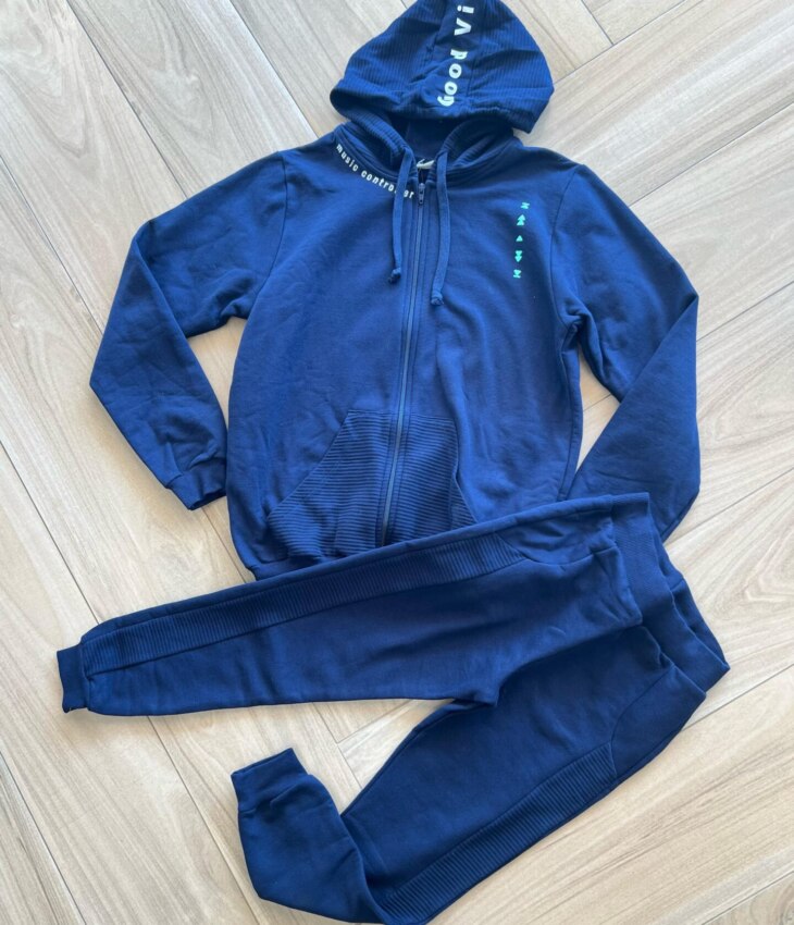 Conjunto Infantil Masculino Jaqueta Music Controller e Calça Azul Fernanda Ramos Kids