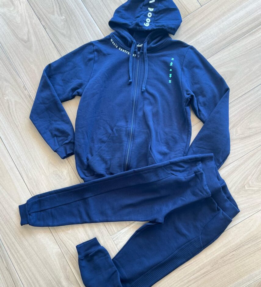 Conjunto Infantil Masculino Jaqueta Music Controller e Calça Azul Fernanda Ramos Kids