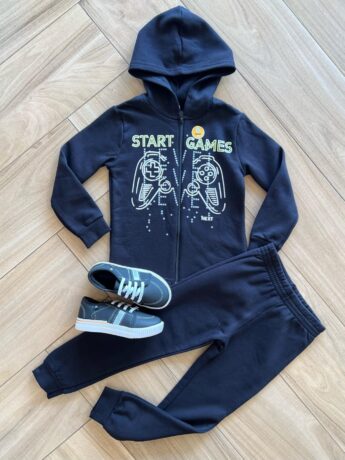 Conjunto Infantil Masculino Jaqueta Star Game e Calça Preta Fernanda Ramos Kids