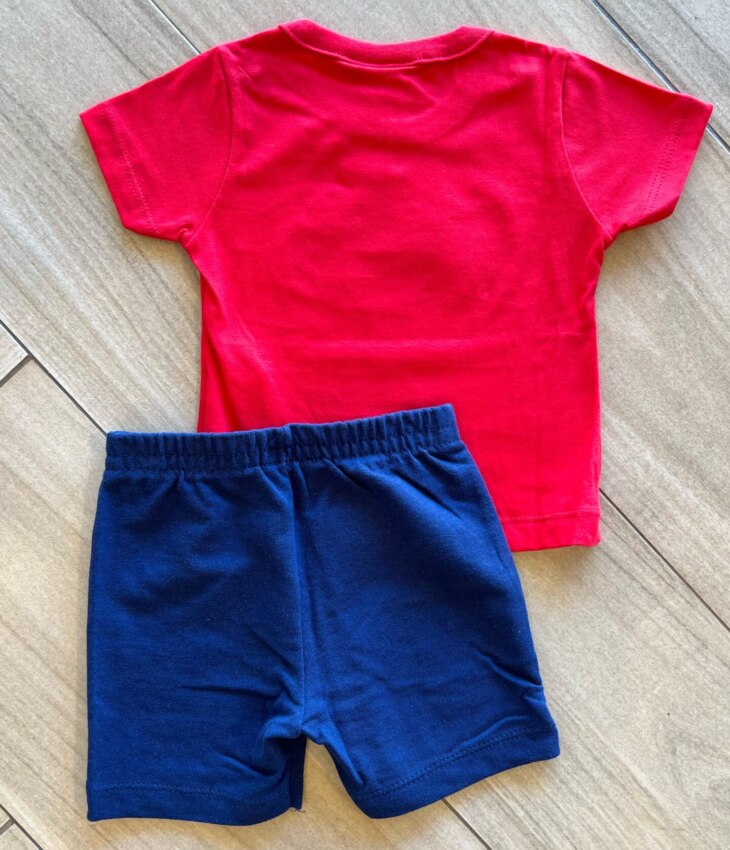 Conjunto Masculino Camiseta Big Tubmarino e Bermuda Azul Fernanda Ramos Kids