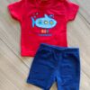 Conjunto Masculino Camiseta Big Tubmarino e Bermuda Azul Fernanda Ramos Kids