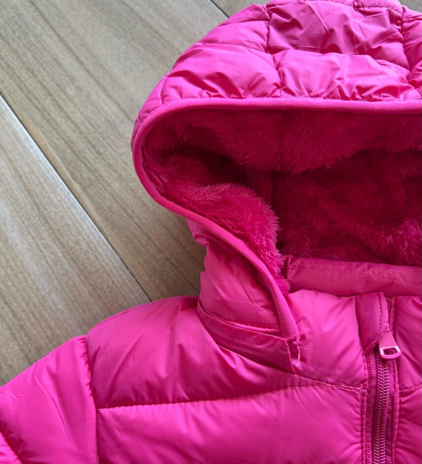 fernandaramoskids com br Jaqueta Infantil Feminina Peluciada e Capuz Removível Pink1