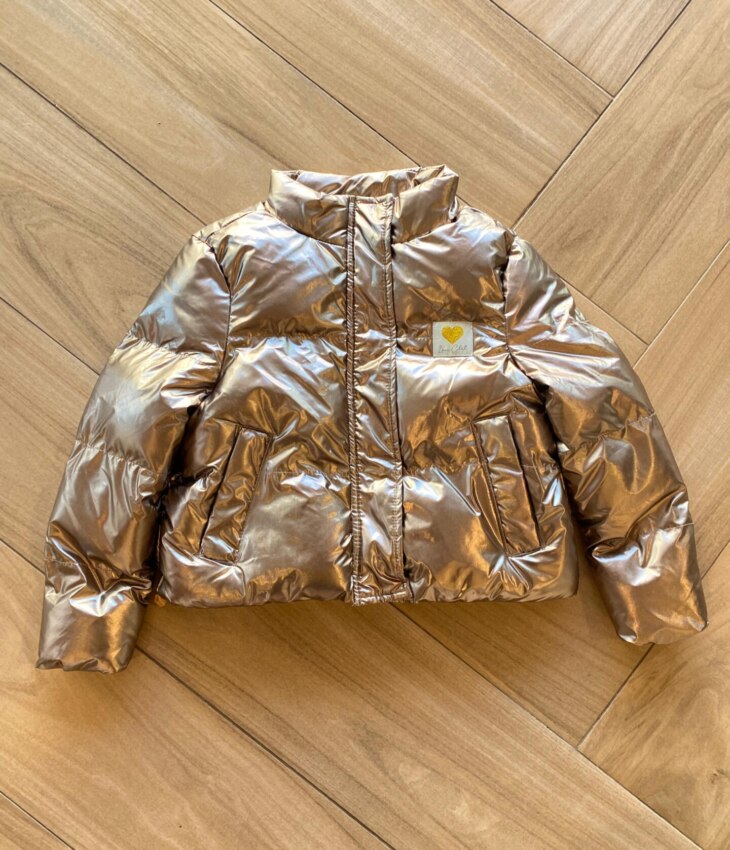 Jaqueta Infantil Feminina Puffer Metalizada Fernanda Ramos Kids