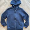 Jaqueta Infantil Masculina Essencial com Capuz e Bolso Preta Fernanda Ramos Kids