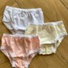 Kit Calcinha Infantil Feminina Rosa, Lilás e Amarelo Claro Fernanda Ramos Kids