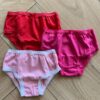 Kit Calcinha Infantil Feminina Rosa, Vermelha e Pink Fernanda Ramos Kids