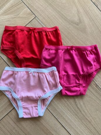 Kit Calcinha Infantil Feminina Rosa, Vermelha e Pink Fernanda Ramos Kids