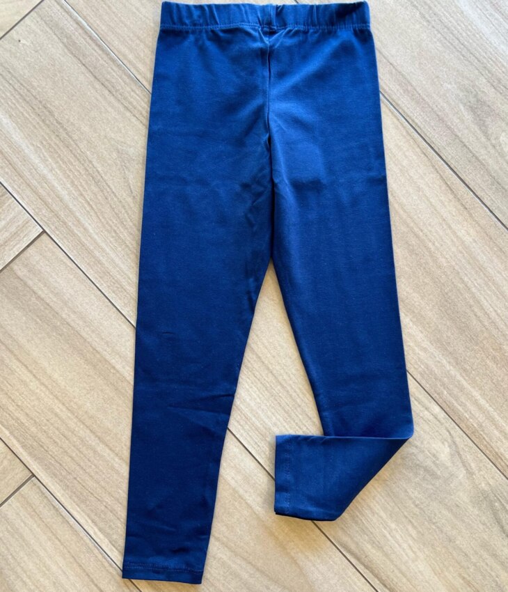 Legging Infantil Feminina Cotton Azul Marinho 044 Fernanda Ramos Kids
