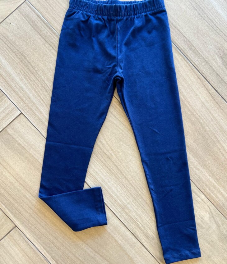 Legging Infantil Feminina Cotton Azul Marinho 044 Fernanda Ramos Kids