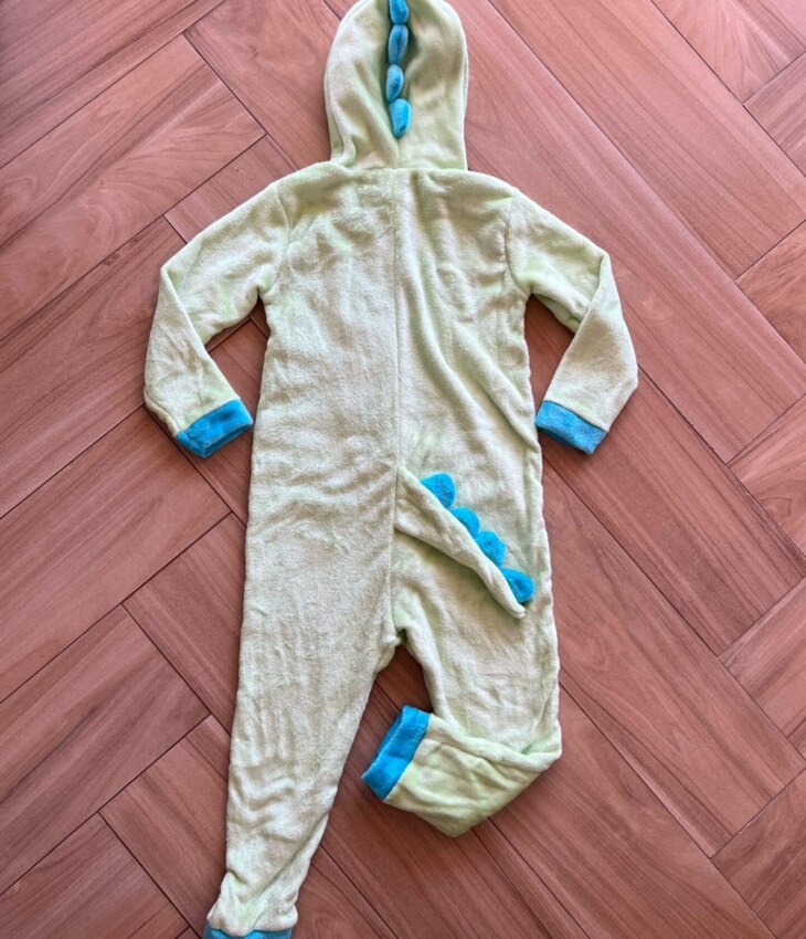 fernandaramoskids com br Macacão Pijama Infantil Masculino Kigurumi Dinossauro Verde Claro2