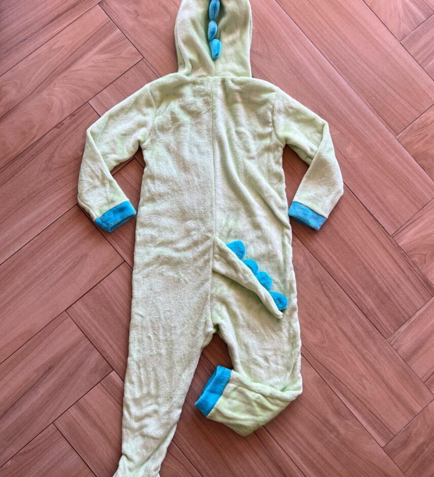 fernandaramoskids com br Macacão Pijama Infantil Masculino Kigurumi Dinossauro Verde Claro2