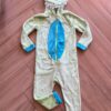 Macacão Pijama Infantil Masculino Kigurumi Dinossauro Verde Claro Fernanda Ramos Kids