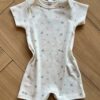 Macaquinho Infantil Feminino em Suedine Estampa Zebras Off White Fernanda Ramos Kids