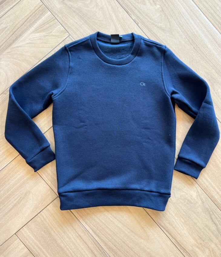 Moletom Infantil Masculino Essencial Azul Marinho Fernanda Ramos Kids