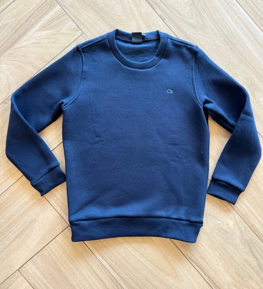 Moletom Infantil Masculino Essencial Azul Marinho Fernanda Ramos Kids
