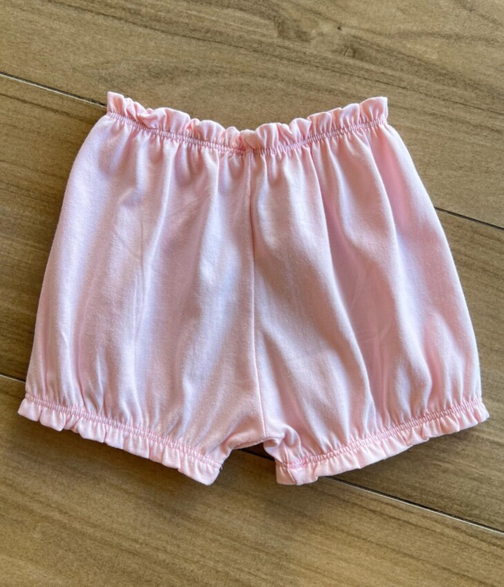 Short Infantil Feminino Básico Rosa Bebê Fernanda Ramos Kids