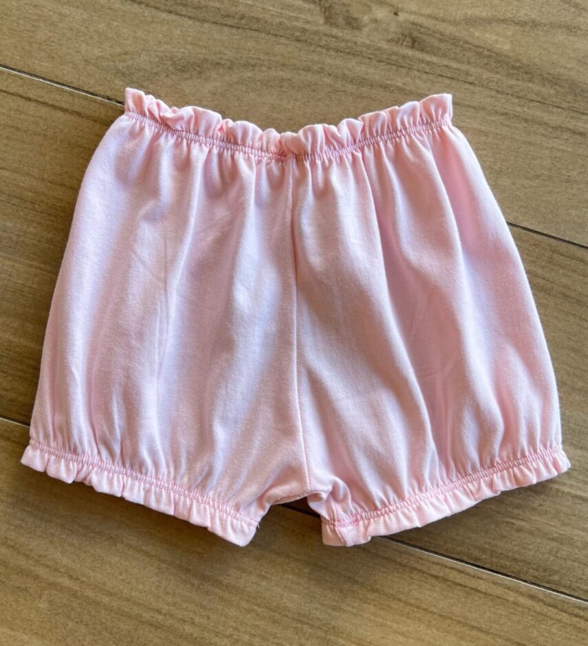 Short Infantil Feminino Básico Rosa Bebê Fernanda Ramos Kids