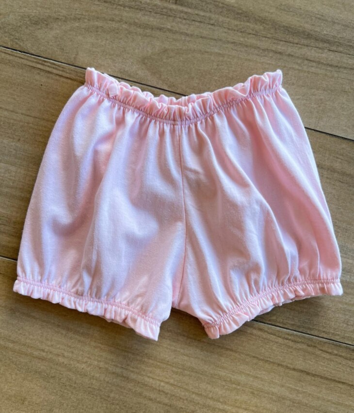 Short Infantil Feminino Básico Rosa Bebê Fernanda Ramos Kids