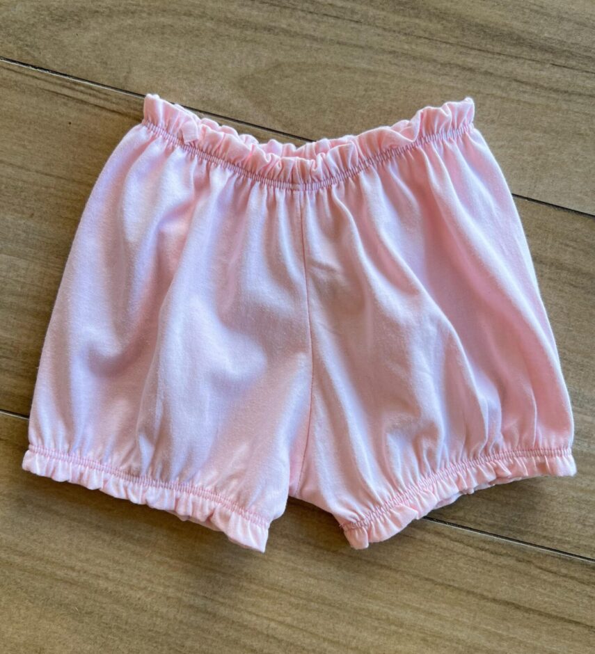 Short Infantil Feminino Básico Rosa Bebê Fernanda Ramos Kids