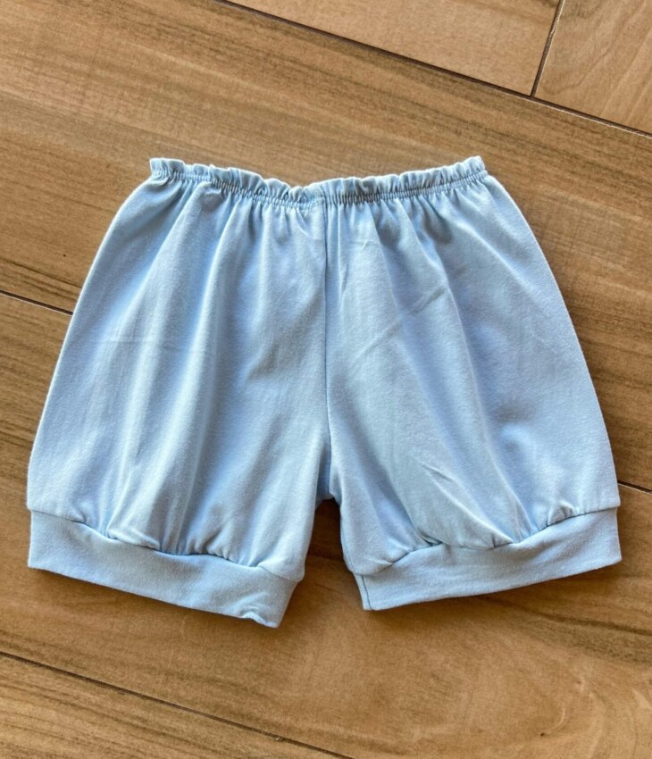 Short Infantil Unissex Básico Azul Bebê Fernanda Ramos Kids