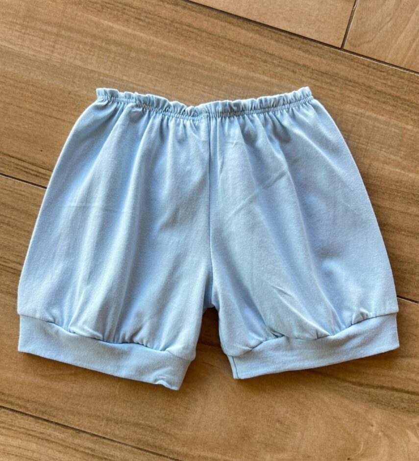 Short Infantil Unissex Básico Azul Bebê Fernanda Ramos Kids