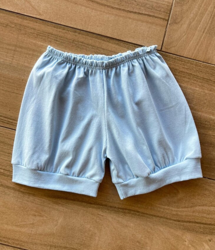 Short Infantil Unissex Básico Azul Bebê Fernanda Ramos Kids