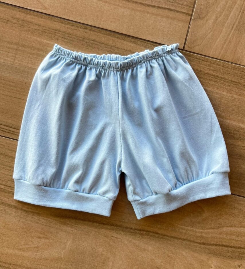 Short Infantil Unissex Básico Azul Bebê Fernanda Ramos Kids
