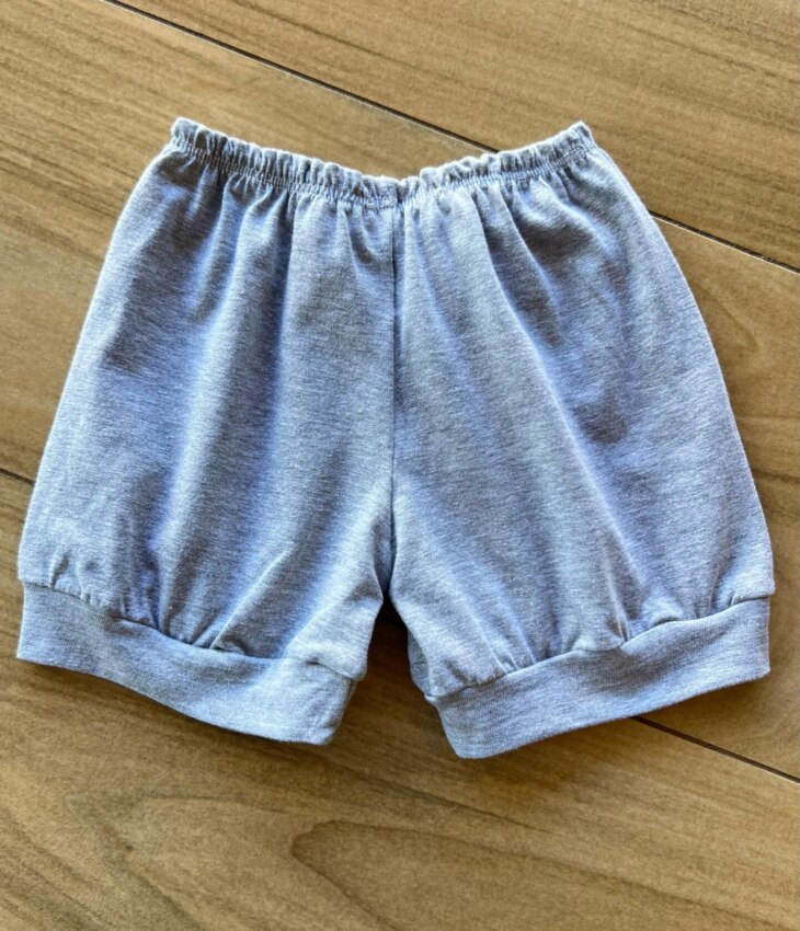 Short Infantil Unissex Básico Cinza Fernanda Ramos Kids