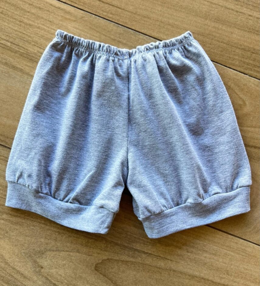 Short Infantil Unissex Básico Cinza Fernanda Ramos Kids