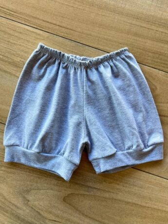 Short Infantil Unissex Básico Cinza Fernanda Ramos Kids