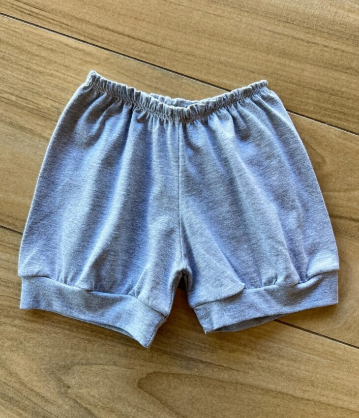 Short Infantil Unissex Básico Cinza Fernanda Ramos Kids