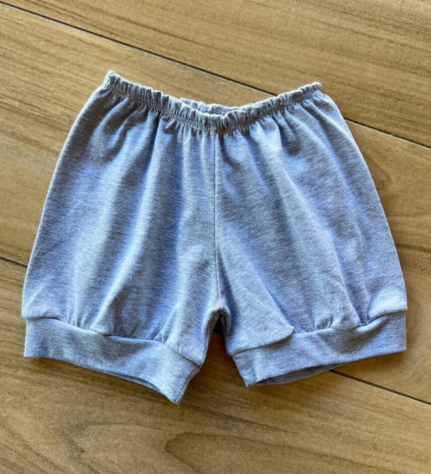 Short Infantil Unissex Básico Cinza Fernanda Ramos Kids