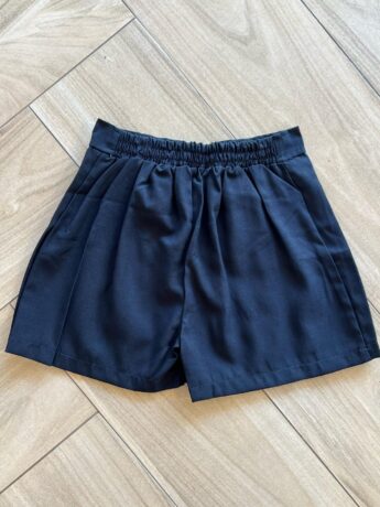 Short Saia Infantil Feminino com Elástico na Cintura Preto Fernanda Ramos Kids