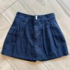 Short Saia Infantil Feminino com Elástico na Cintura Preto Fernanda Ramos Kids