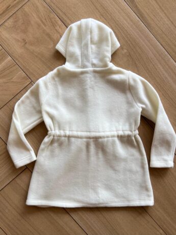 Sobretudo Infantil Feminino com Capuz Off White Fernanda Ramos Kids