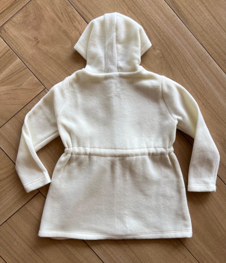 Sobretudo Infantil Feminino com Capuz Off White Fernanda Ramos Kids