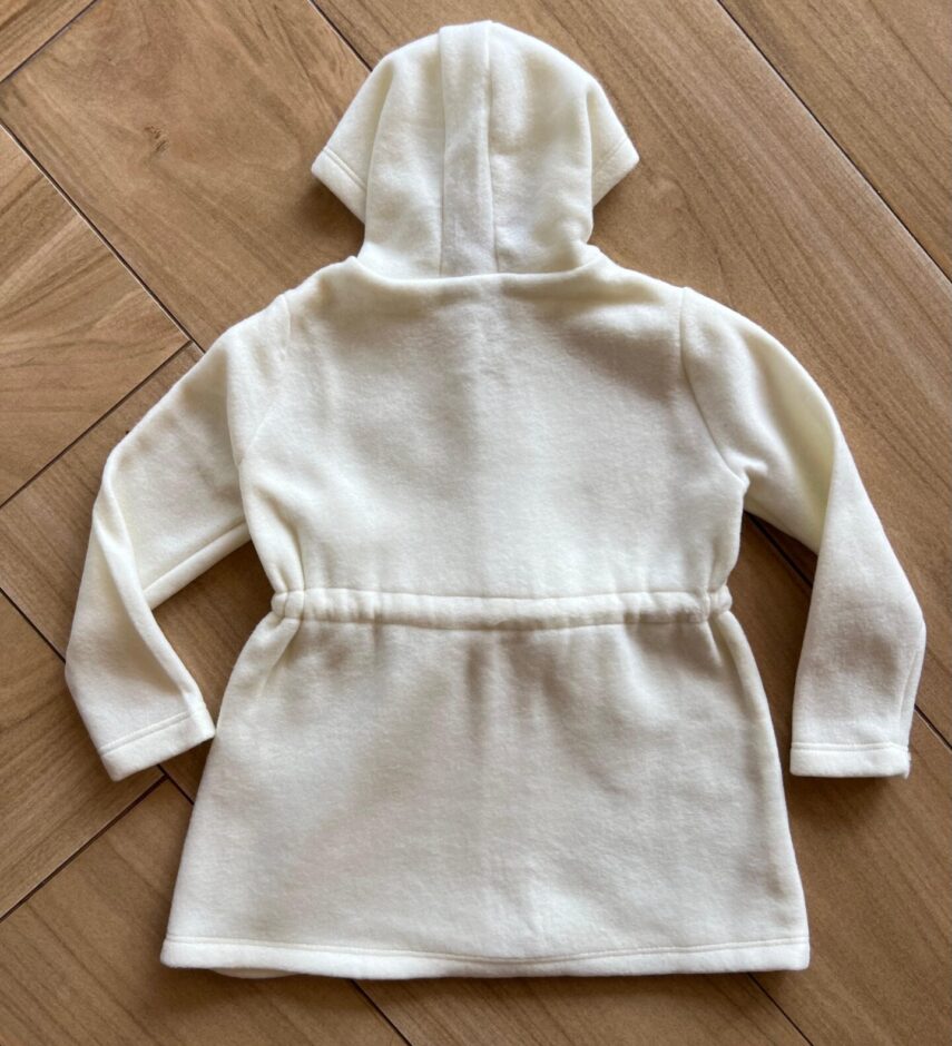 Sobretudo Infantil Feminino com Capuz Off White Fernanda Ramos Kids