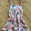 Vestido Infantil Feminino Curto Amarração na Alça Estampa Casinhas Fernanda Ramos Kids