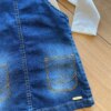 fernandaramoskids com br Vestido Infantil Feminino Jeans e Blusa Manga Longa Off White1